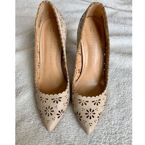LC Lauren Conrad Floral Cutout Heels - size 6.5
